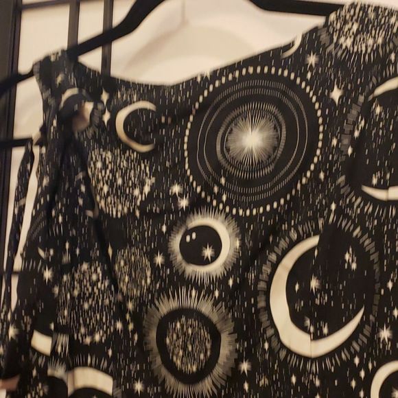 Heart of Haute Monique Celestial Print Midi Dress - Black and White - Picture 3 of 8